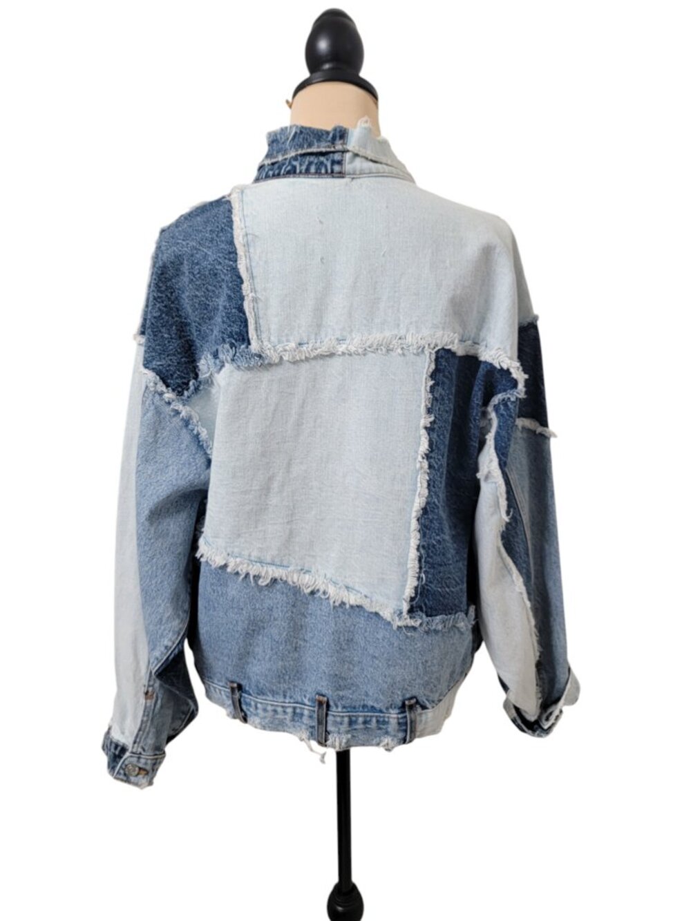 REVICE DENIM PATCHWORK JACKET - Picture 4 of 10